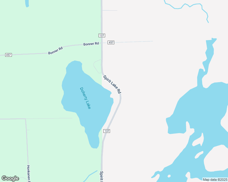 map of restaurants, bars, coffee shops, grocery stores, and more near 4945 Spirit Lake Road in Mountain Iron