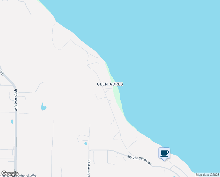 map of restaurants, bars, coffee shops, grocery stores, and more near 14524 Glen Acres Road Southwest in Vashon