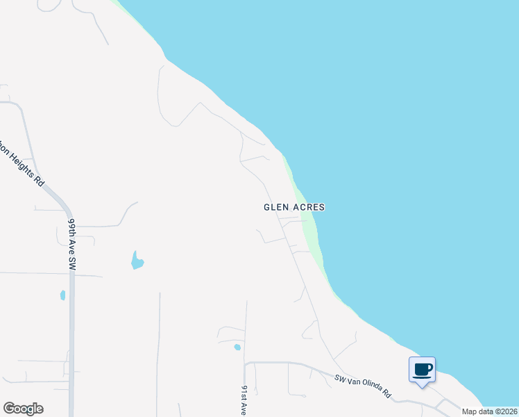 map of restaurants, bars, coffee shops, grocery stores, and more near 8912 Southwest 146th Place in Vashon
