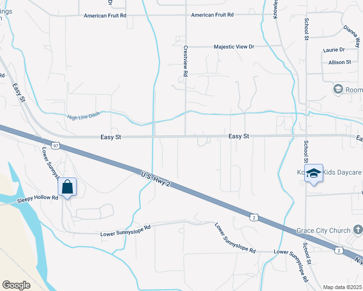 map of restaurants, bars, coffee shops, grocery stores, and more near in Wenatchee