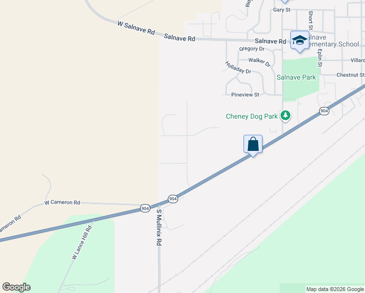 map of restaurants, bars, coffee shops, grocery stores, and more near 240 Fred Johns Way in Cheney