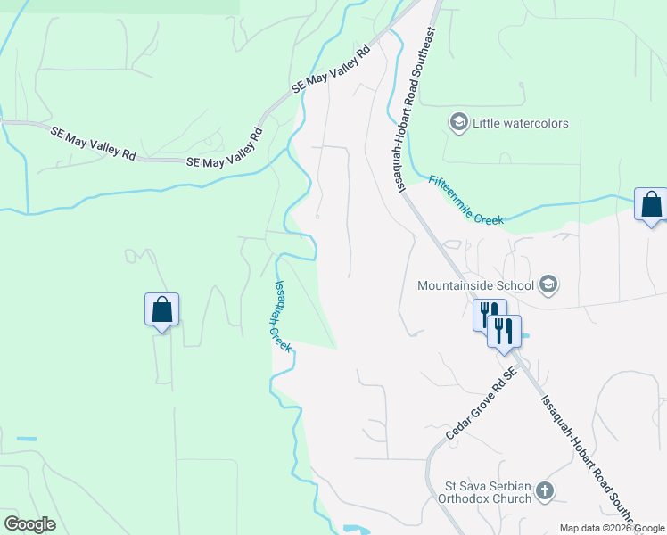 map of restaurants, bars, coffee shops, grocery stores, and more near 14021 232nd Avenue Southeast in Issaquah