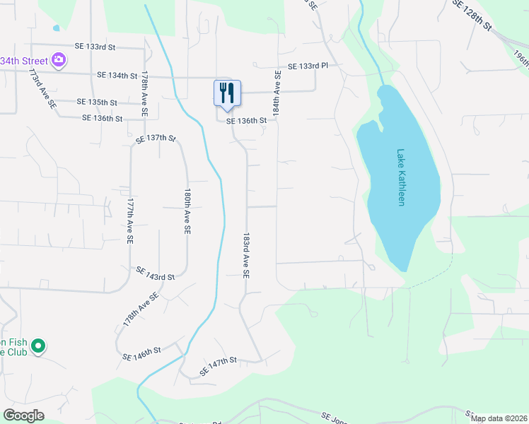map of restaurants, bars, coffee shops, grocery stores, and more near 18305 Southeast 140th Street in Renton