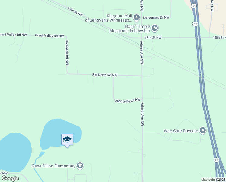 map of restaurants, bars, coffee shops, grocery stores, and more near 3582 Johnsville Lane Northwest in Bemidji