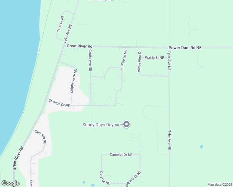 map of restaurants, bars, coffee shops, grocery stores, and more near 3420 Saint Onge Drive Northeast in Bemidji