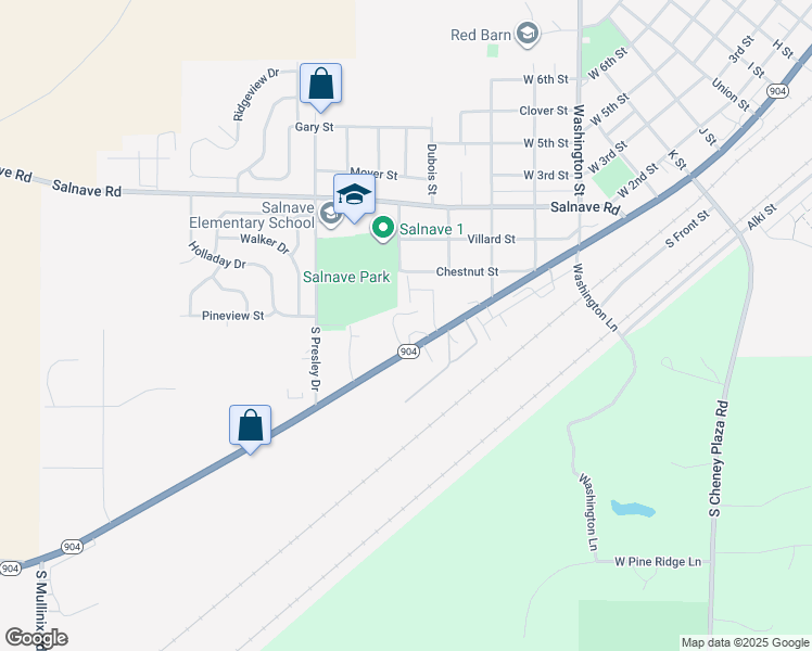 map of restaurants, bars, coffee shops, grocery stores, and more near 845 West 1st Street in Cheney