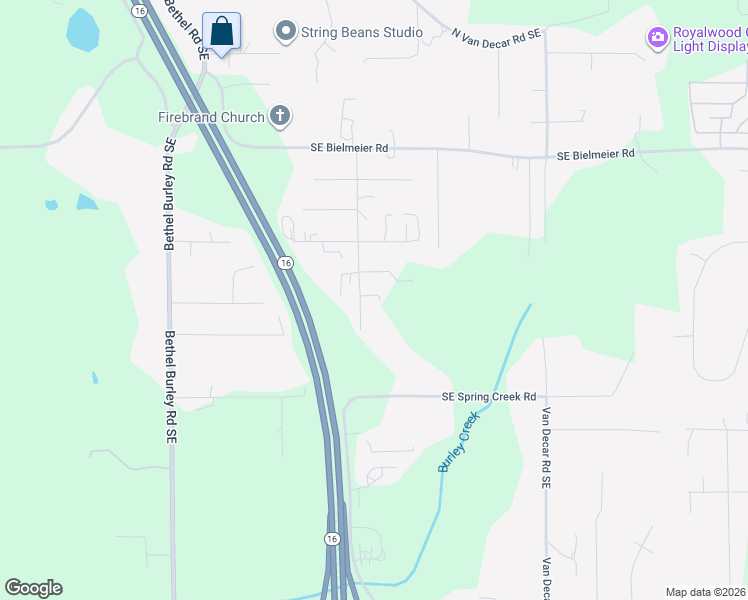 map of restaurants, bars, coffee shops, grocery stores, and more near 7660 Bellingham Avenue Southeast in Port Orchard