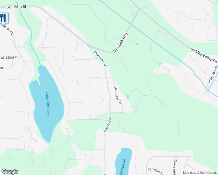 map of restaurants, bars, coffee shops, grocery stores, and more near 13630 196th Avenue Southeast in Renton
