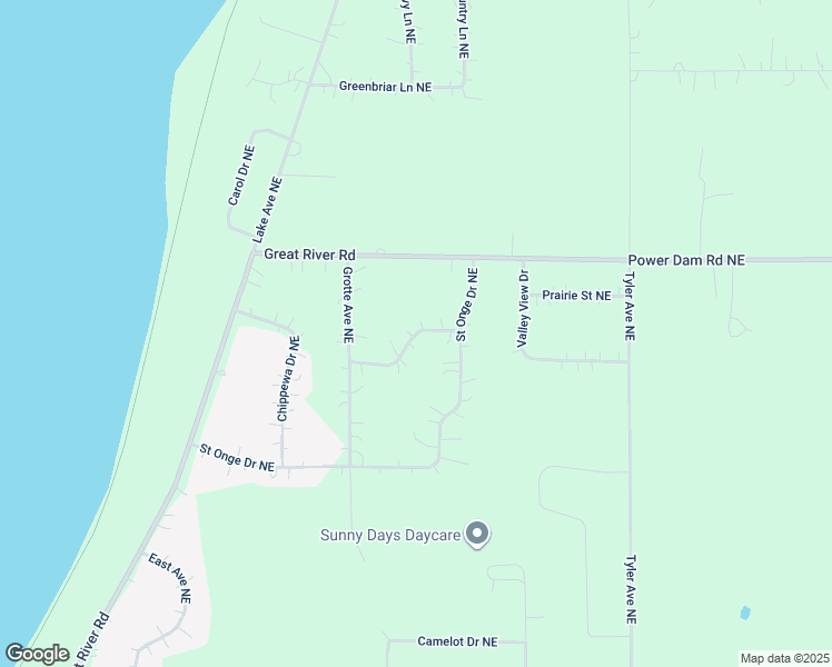 map of restaurants, bars, coffee shops, grocery stores, and more near 3411 Highland Drive Northeast in Bemidji