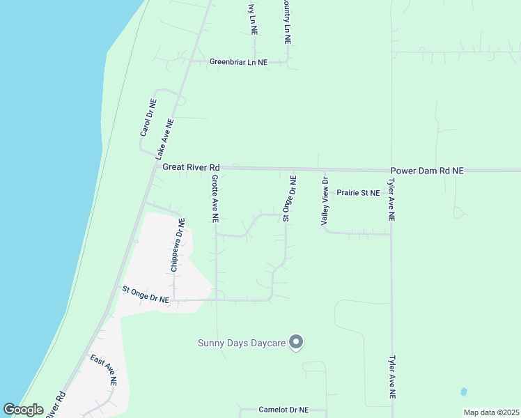 map of restaurants, bars, coffee shops, grocery stores, and more near 3411 Highland Drive Northeast in Bemidji