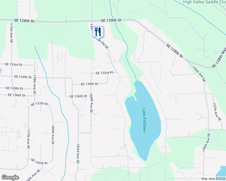 map of restaurants, bars, coffee shops, grocery stores, and more near 13525 West Lake Kathleen Drive Southeast in Renton