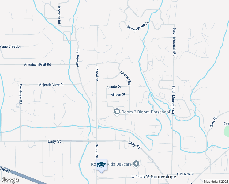 map of restaurants, bars, coffee shops, grocery stores, and more near 410 Allison Street in Wenatchee