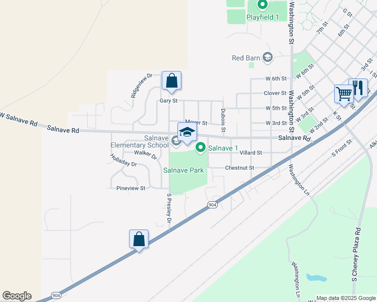 map of restaurants, bars, coffee shops, grocery stores, and more near 1015 Salnave Road in Cheney