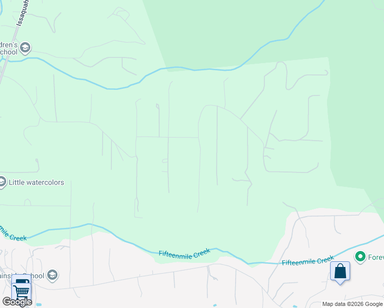 map of restaurants, bars, coffee shops, grocery stores, and more near 24717 Southeast 133rd Street in Issaquah