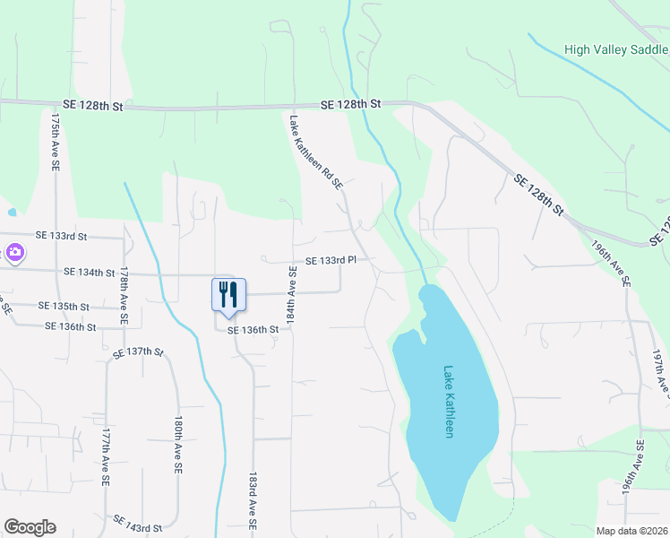 map of restaurants, bars, coffee shops, grocery stores, and more near 13301 186th Avenue Southeast in Renton