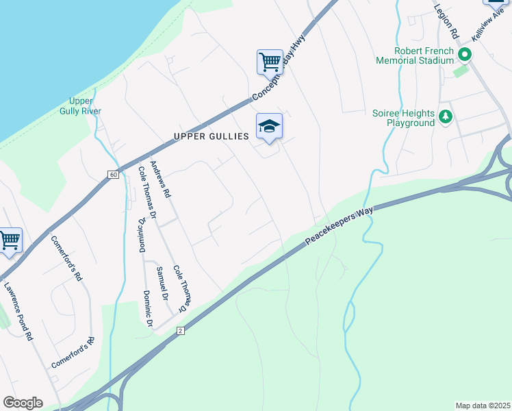 map of restaurants, bars, coffee shops, grocery stores, and more near 5 Birchy Hollow in Conception Bay South