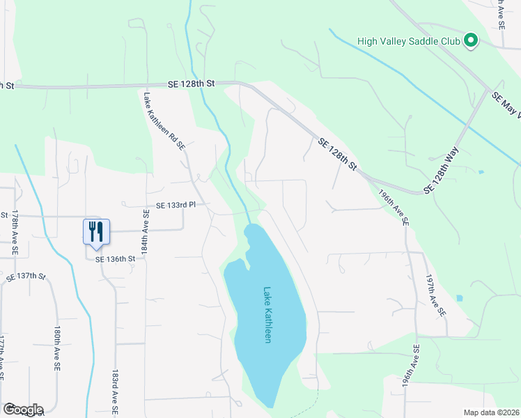 map of restaurants, bars, coffee shops, grocery stores, and more near 13404 E Lake Kathleen Dr SE in Renton