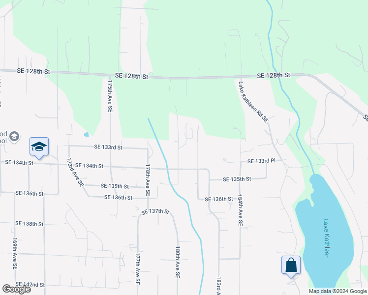 map of restaurants, bars, coffee shops, grocery stores, and more near 18118-18199 Southeast 132nd Street in Renton