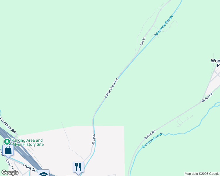 map of restaurants, bars, coffee shops, grocery stores, and more near 787 Nine Mile Road in Wallace