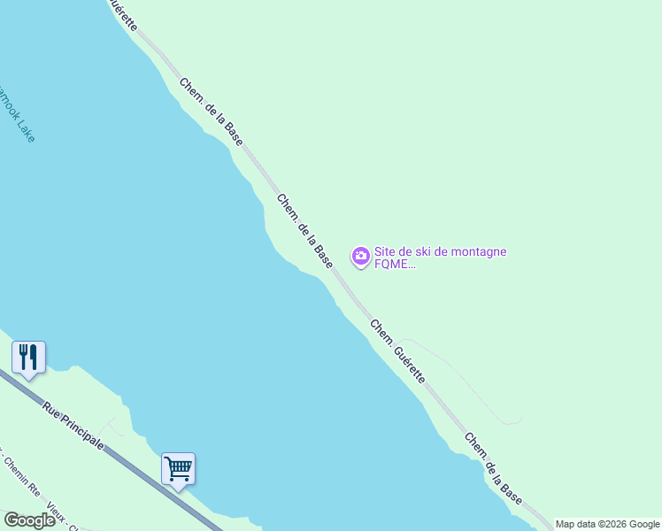 map of restaurants, bars, coffee shops, grocery stores, and more near 1706 Chemin Guérette in Pohénégamook