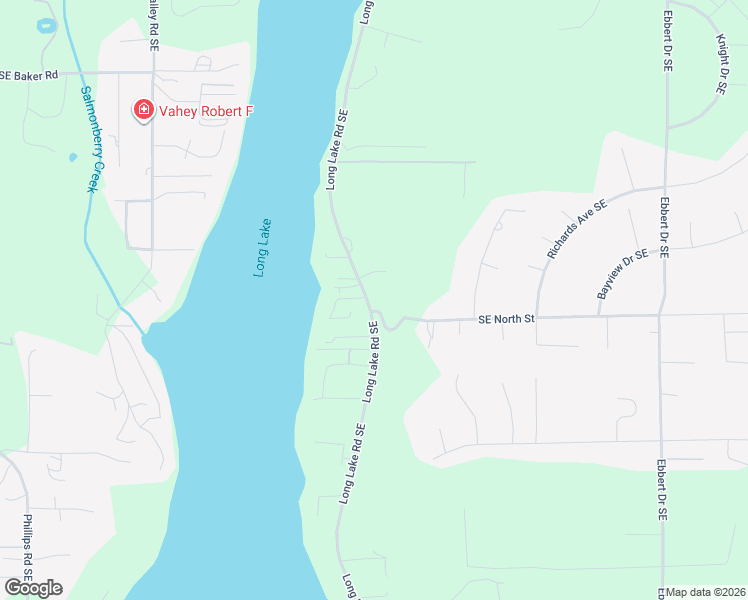 map of restaurants, bars, coffee shops, grocery stores, and more near 7129 Long Lake Road Southeast in Port Orchard