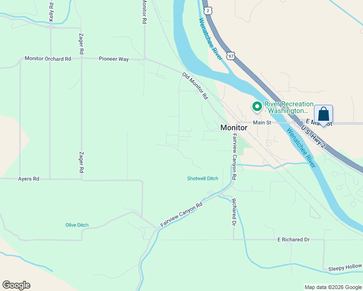 map of restaurants, bars, coffee shops, grocery stores, and more near 3863 Strutzel Road in Monitor