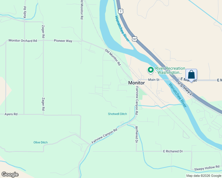 map of restaurants, bars, coffee shops, grocery stores, and more near 3863 Strutzel Road in Monitor