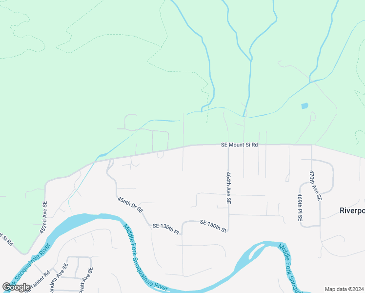 map of restaurants, bars, coffee shops, grocery stores, and more near 12499 461st Avenue Southeast in North Bend