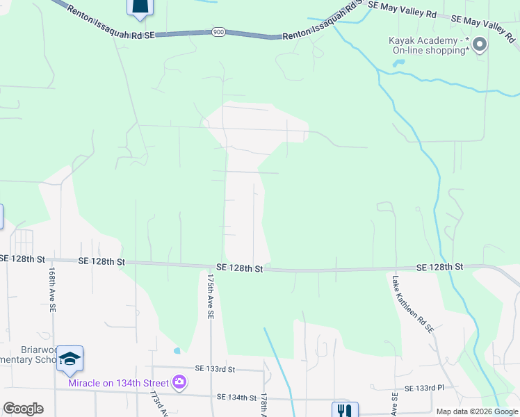 map of restaurants, bars, coffee shops, grocery stores, and more near 12447 177th Place Southeast in Renton