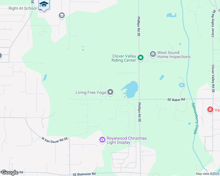 map of restaurants, bars, coffee shops, grocery stores, and more near 3233 Southeast Baker Road in Port Orchard