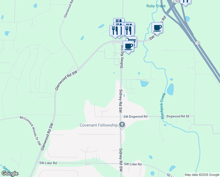 map of restaurants, bars, coffee shops, grocery stores, and more near 6044 Sidney Road Southwest in Port Orchard