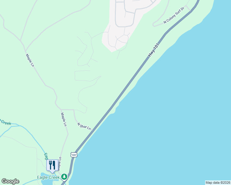 map of restaurants, bars, coffee shops, grocery stores, and more near 32600-32698 U.S. 101 in Mason