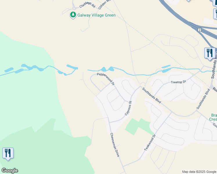 map of restaurants, bars, coffee shops, grocery stores, and more near 22 Redberry Street in St. John's