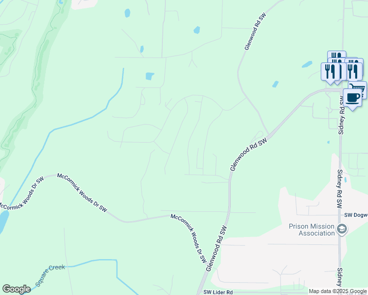 map of restaurants, bars, coffee shops, grocery stores, and more near 6394 Glenwood Road Southwest in Port Orchard