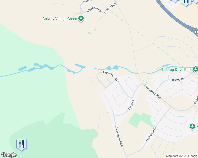 map of restaurants, bars, coffee shops, grocery stores, and more near 86 Pepperwood Drive in St. John's
