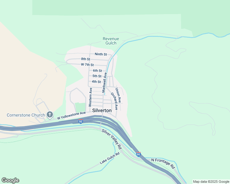 map of restaurants, bars, coffee shops, grocery stores, and more near 202 Orchard Avenue in Silverton