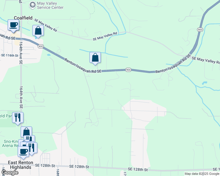map of restaurants, bars, coffee shops, grocery stores, and more near 11850 174th Place Southeast in Renton