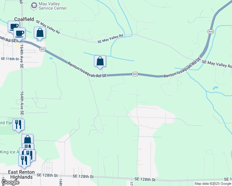 map of restaurants, bars, coffee shops, grocery stores, and more near 11850 174th Place Southeast in Renton