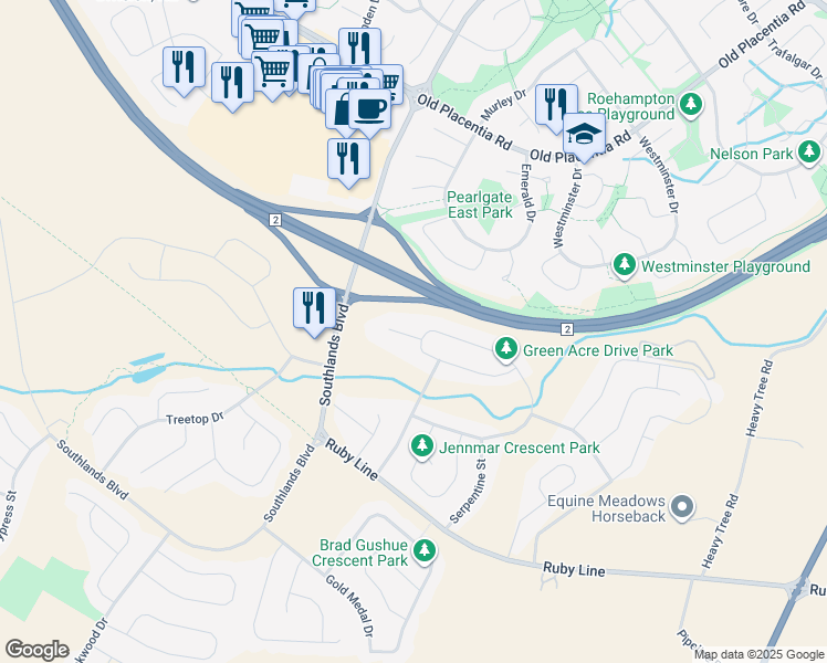 map of restaurants, bars, coffee shops, grocery stores, and more near 3 Butterworth Place in St. John's