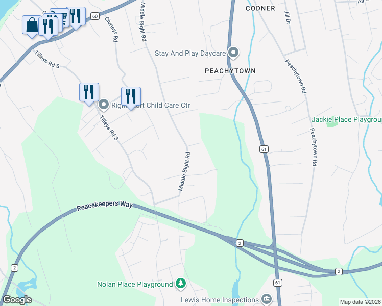 map of restaurants, bars, coffee shops, grocery stores, and more near 113 Middle Bight Road in Conception Bay South