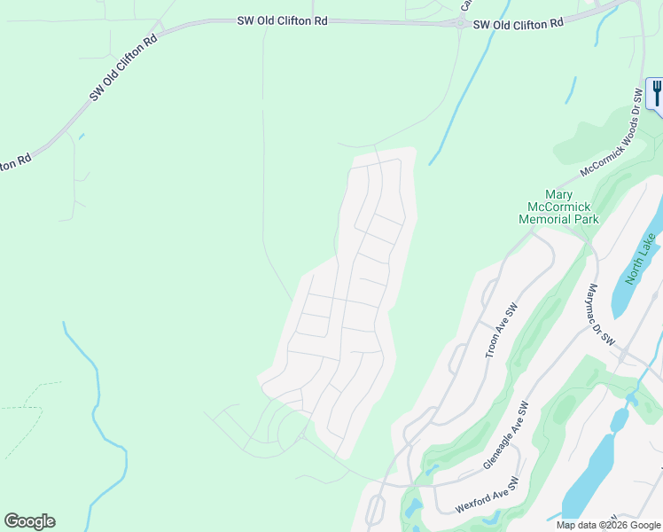 map of restaurants, bars, coffee shops, grocery stores, and more near Gleneagle Avenue Southwest in Port Orchard