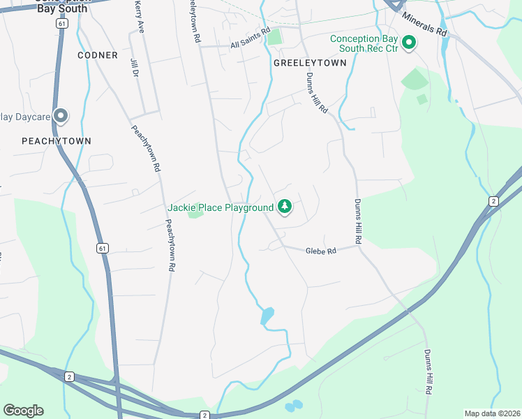 map of restaurants, bars, coffee shops, grocery stores, and more near 129 Greeleytown Road in Conception Bay South