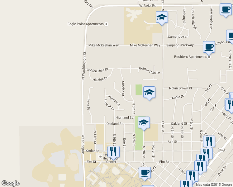 map of restaurants, bars, coffee shops, grocery stores, and more near 708 Montague Dr in Cheney