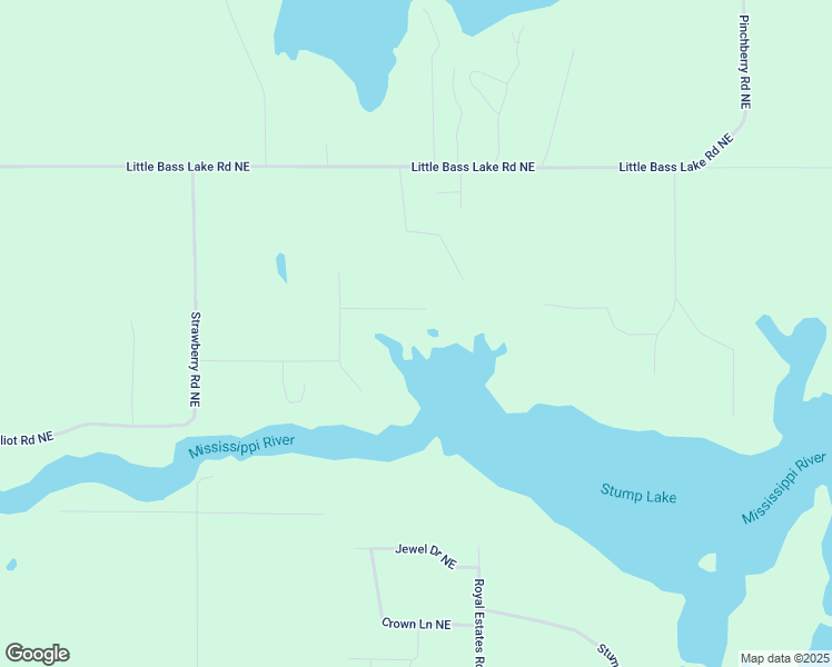 map of restaurants, bars, coffee shops, grocery stores, and more near 7526 Little Bass Lake Road Northeast in Bemidji