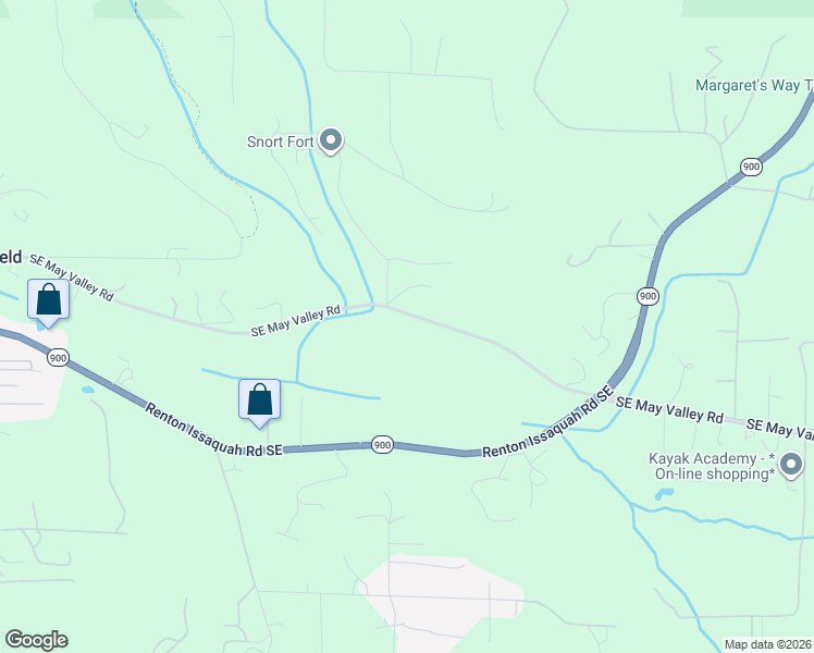 map of restaurants, bars, coffee shops, grocery stores, and more near 17617 Southeast May Valley Road in Renton