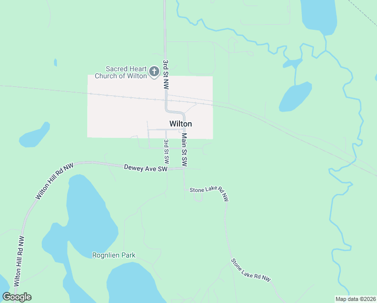 map of restaurants, bars, coffee shops, grocery stores, and more near 420 Main Street Southwest in Wilton