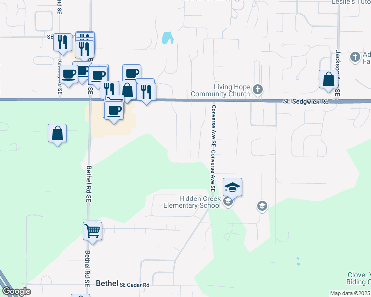 map of restaurants, bars, coffee shops, grocery stores, and more near 5000 Kerry Lane Southeast in Port Orchard