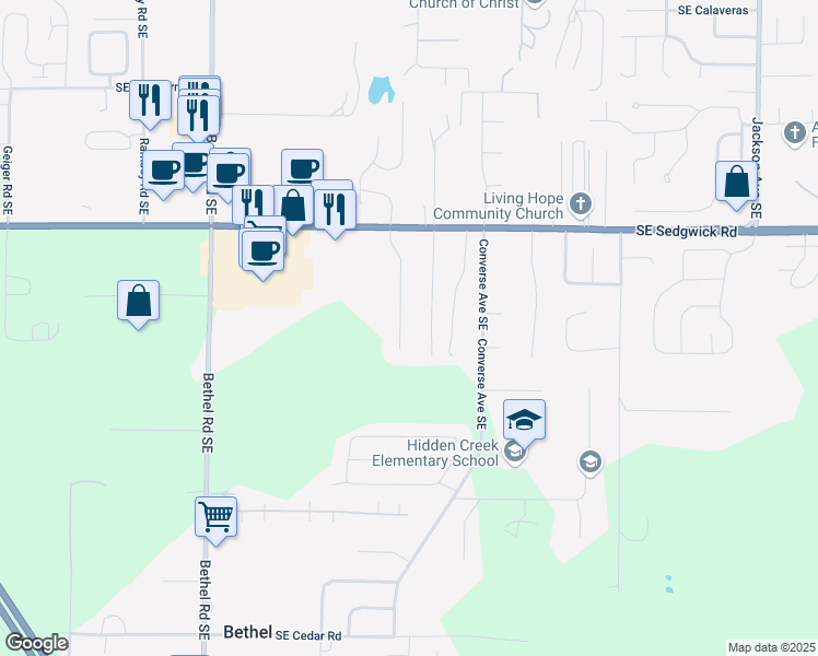 map of restaurants, bars, coffee shops, grocery stores, and more near 5000 Kerry Lane Southeast in Port Orchard