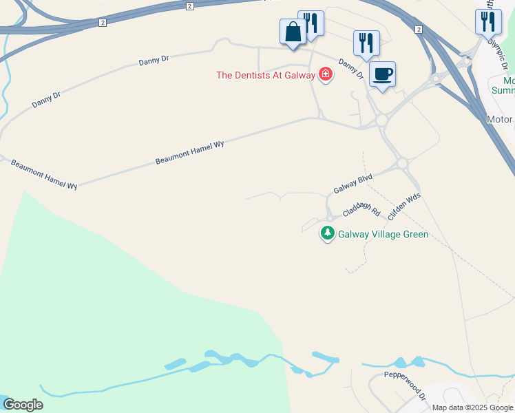 map of restaurants, bars, coffee shops, grocery stores, and more near 23 Donegal Run in St. John's