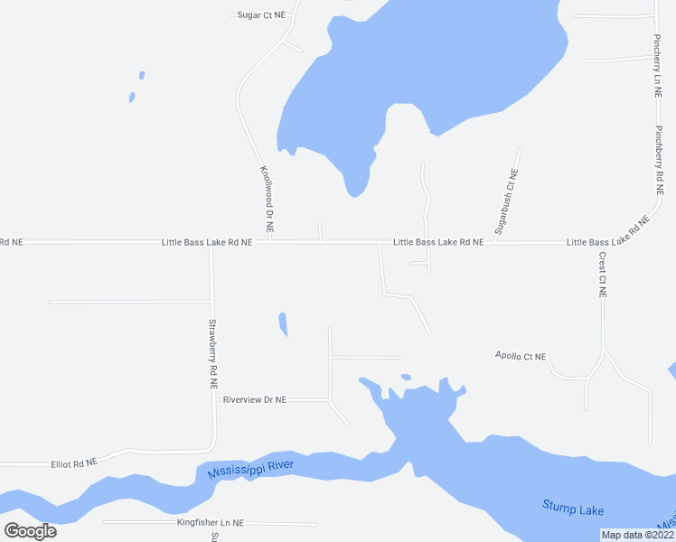 map of restaurants, bars, coffee shops, grocery stores, and more near 7312 Little Bass Lake Road Northeast in Bemidji